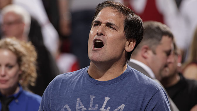 PORTLAND, OR - APRIL 28:  Owner Mark Cuban of the Dallas Mavericks   during the game against the the Dallas Mavericks during Game Six of the Western Conference Quarterfinals in the 2011 NBA Playoffs on April 28, 2011 at the Rose Garden Arena in Portland, Oregon. NOTE TO USER: User expressly acknowledges and agrees that, by downloading and or using this photograph, User is consenting to the terms and conditions of the Getty Images License Agreement. Mandatory Copyright Notice: Copyright 2011 NBAE (Photo by Cameron Browne/NBAE via Getty Images) *** Local Caption *** Mark Cuban;
